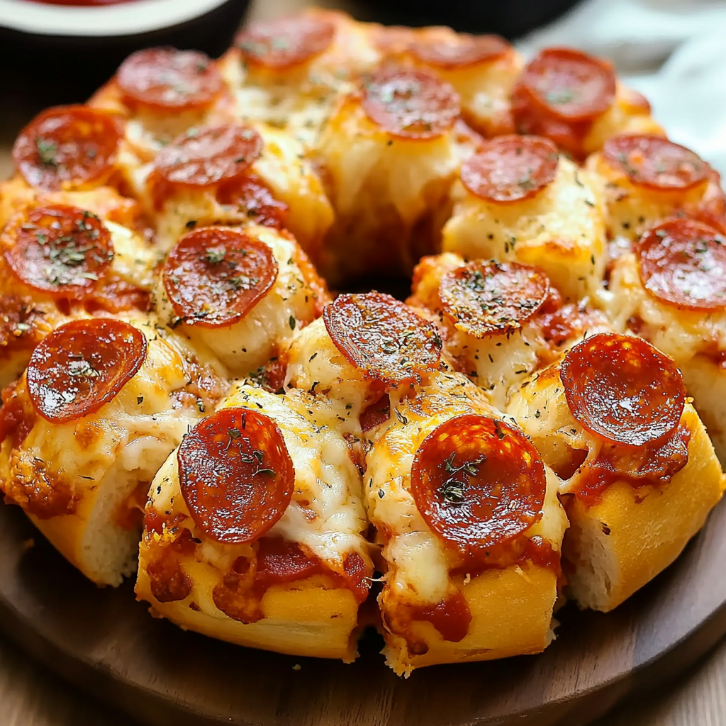 Recipe preparation for Pizza Monkey Bread Pepperoni