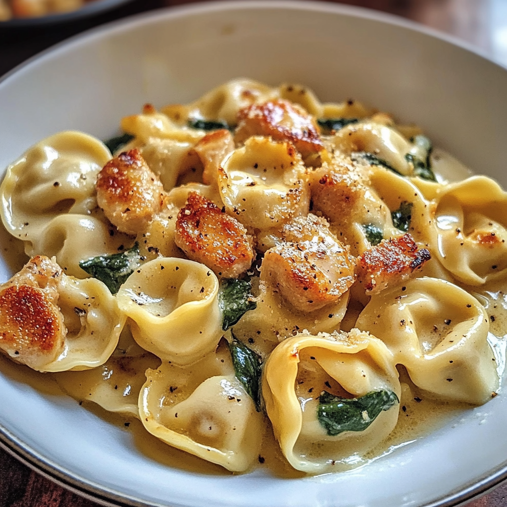 Recipe preparation for Marry Me Chicken Tortellini