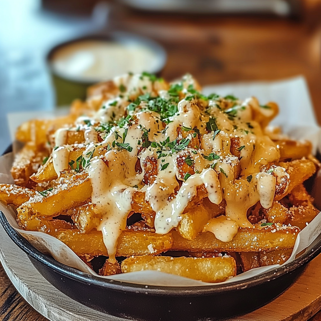 Recipe preparation for Louisiana Voodoo Loaded Fries