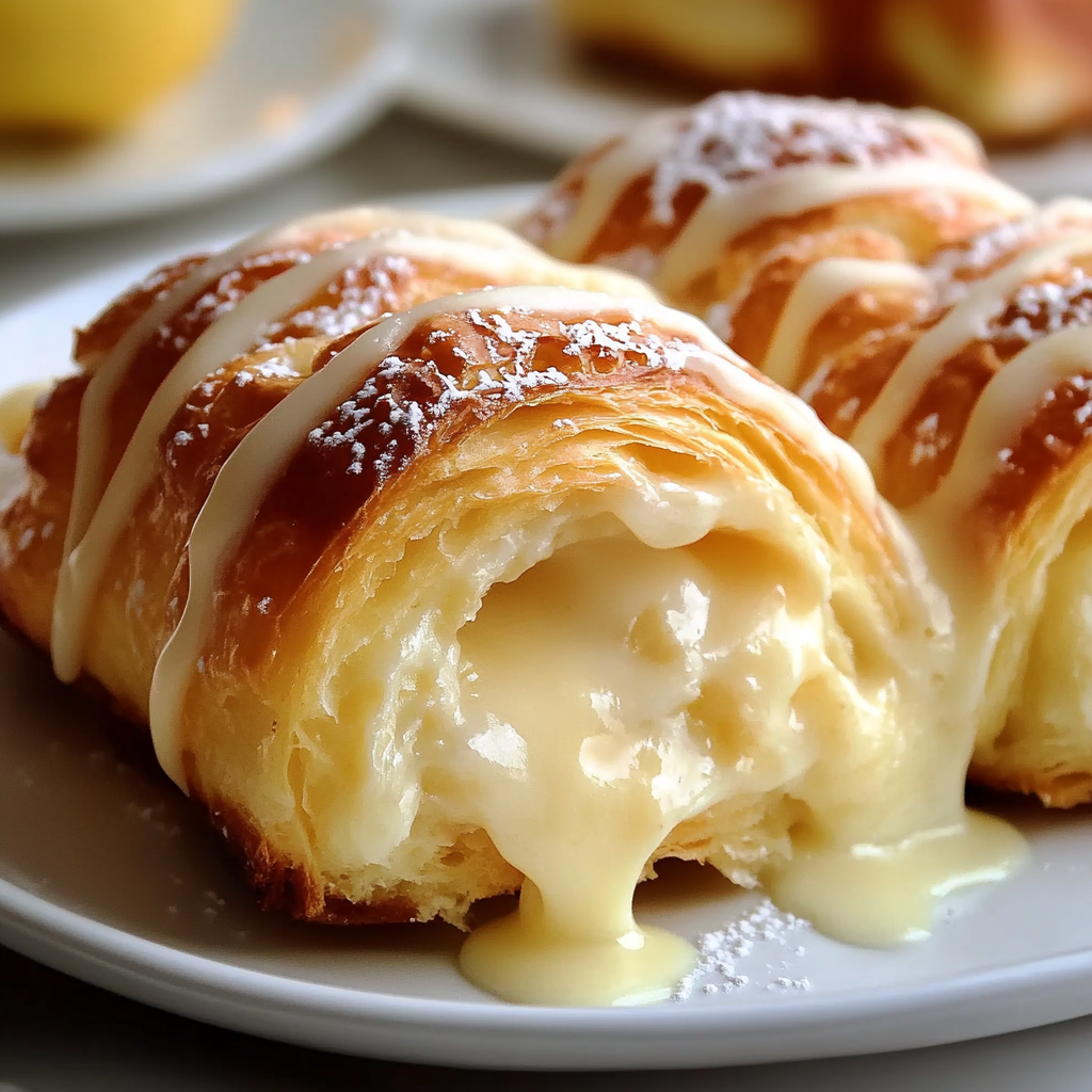 Recipe preparation for Lemon Cheesecake Crescent Rolls