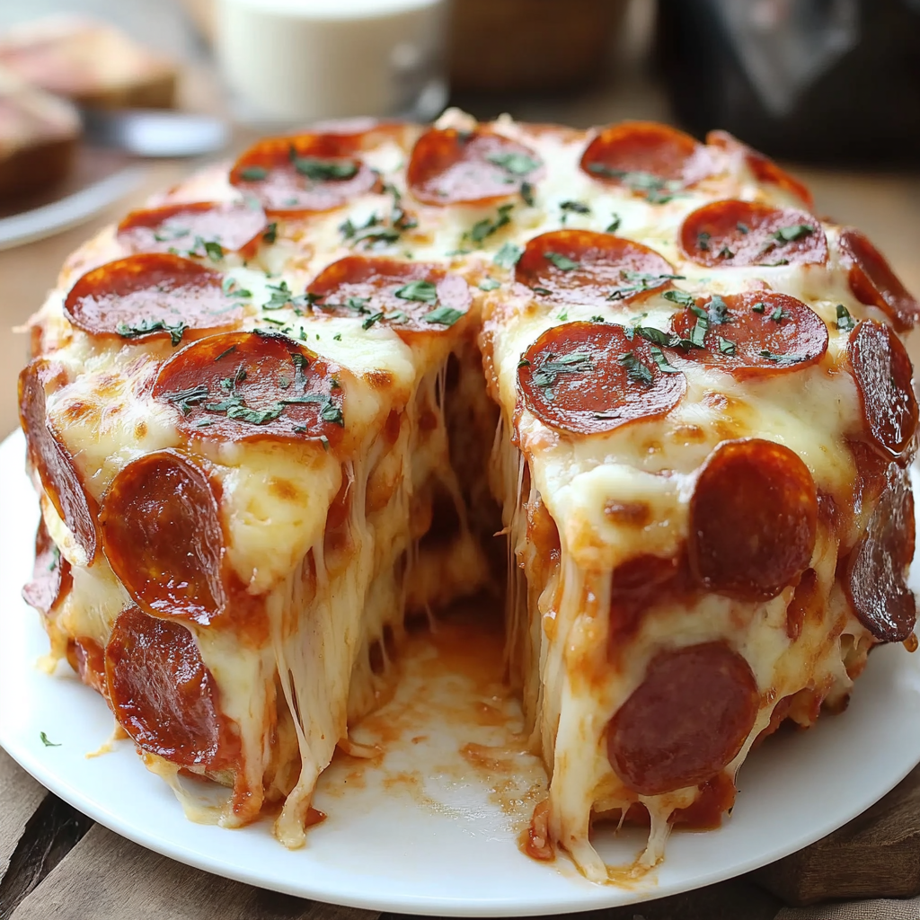 Recipe preparation for Pizza Cake