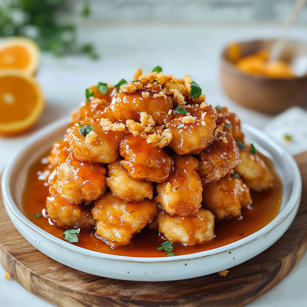 Recipe preparation for Crispy Orange Chicken