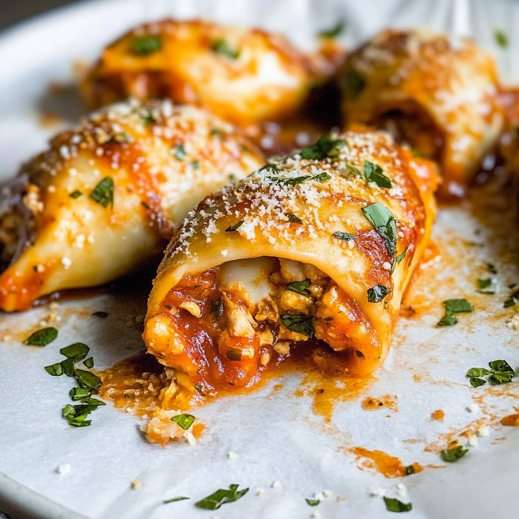 Recipe preparation for Chicken Parmesan Rolls Recipe
