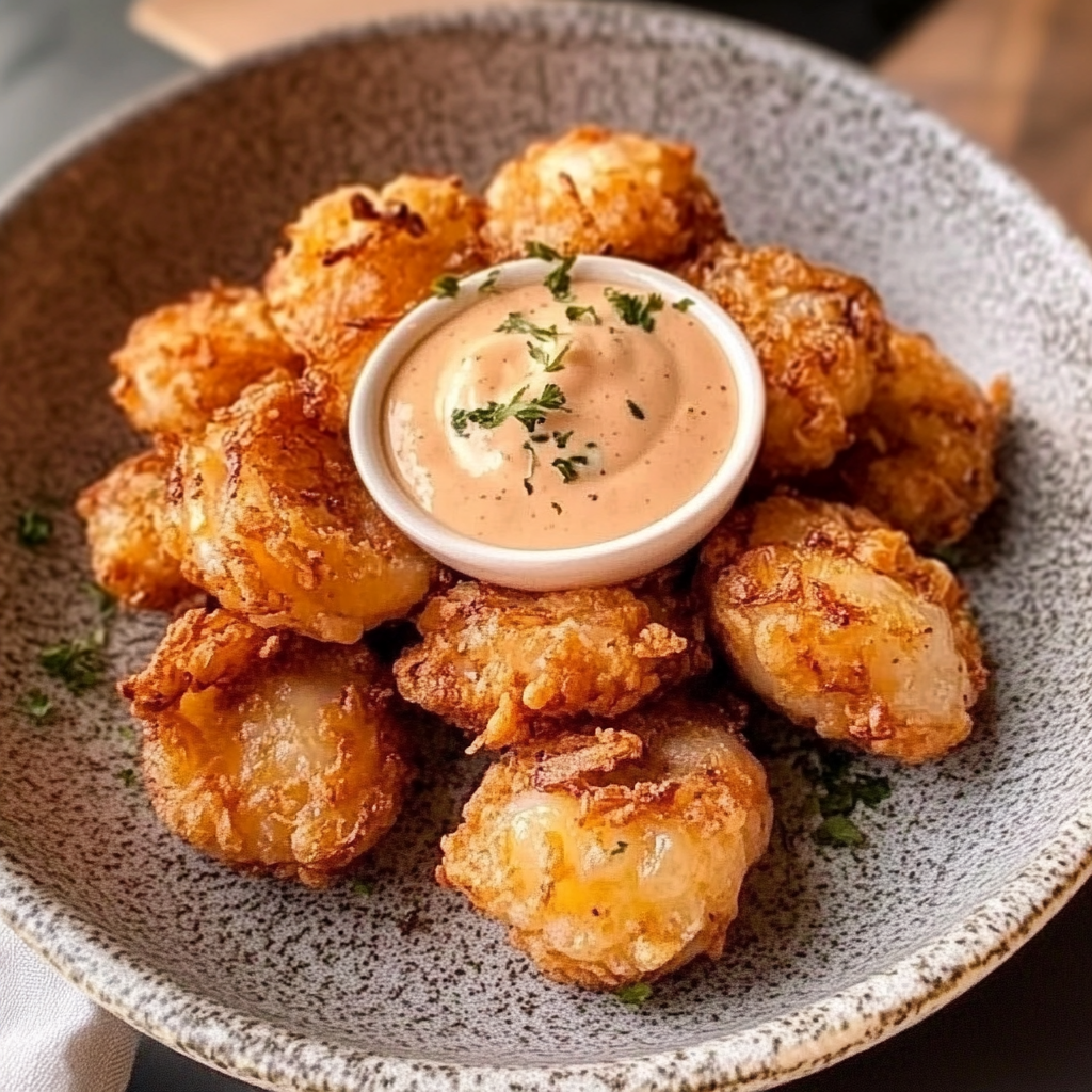 Recipe preparation for Crispy Bite-Sized Blooming Onions