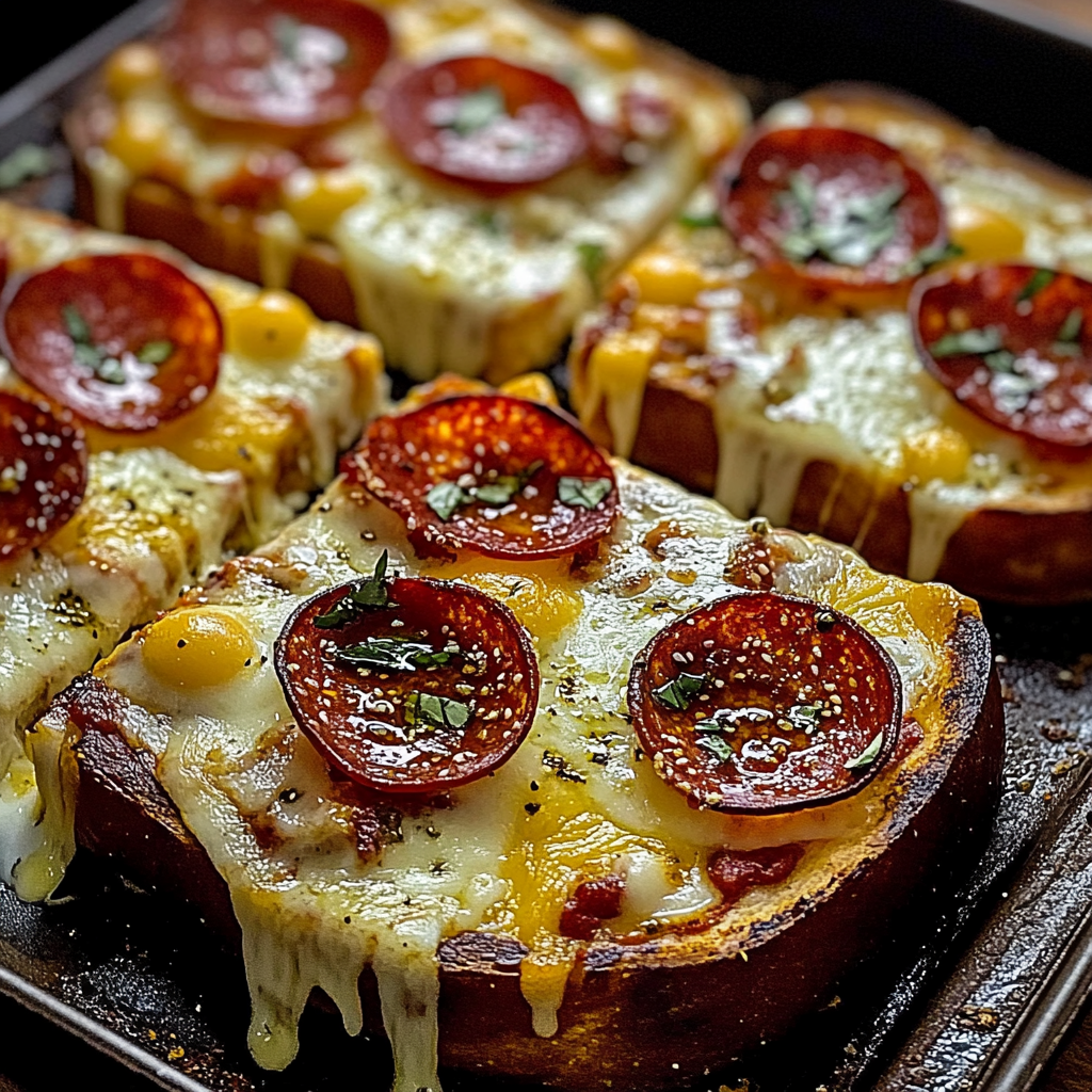 Recipe preparation for Texas Toast Air Fryer Pizza