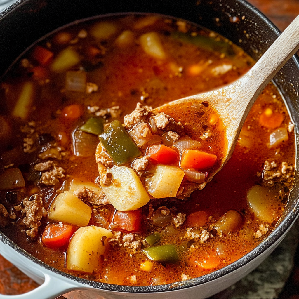 Recipe preparation for Cowboy Soup Recipe