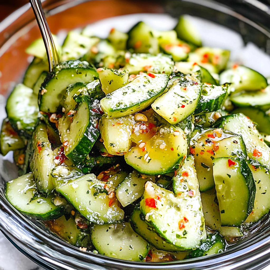 Recipe preparation for Cucumber Avocado Salad