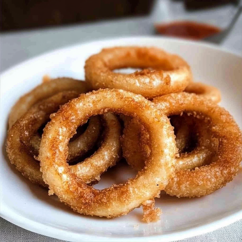 Recipe preparation for Air Fryer Frozen Onion Rings Recipe