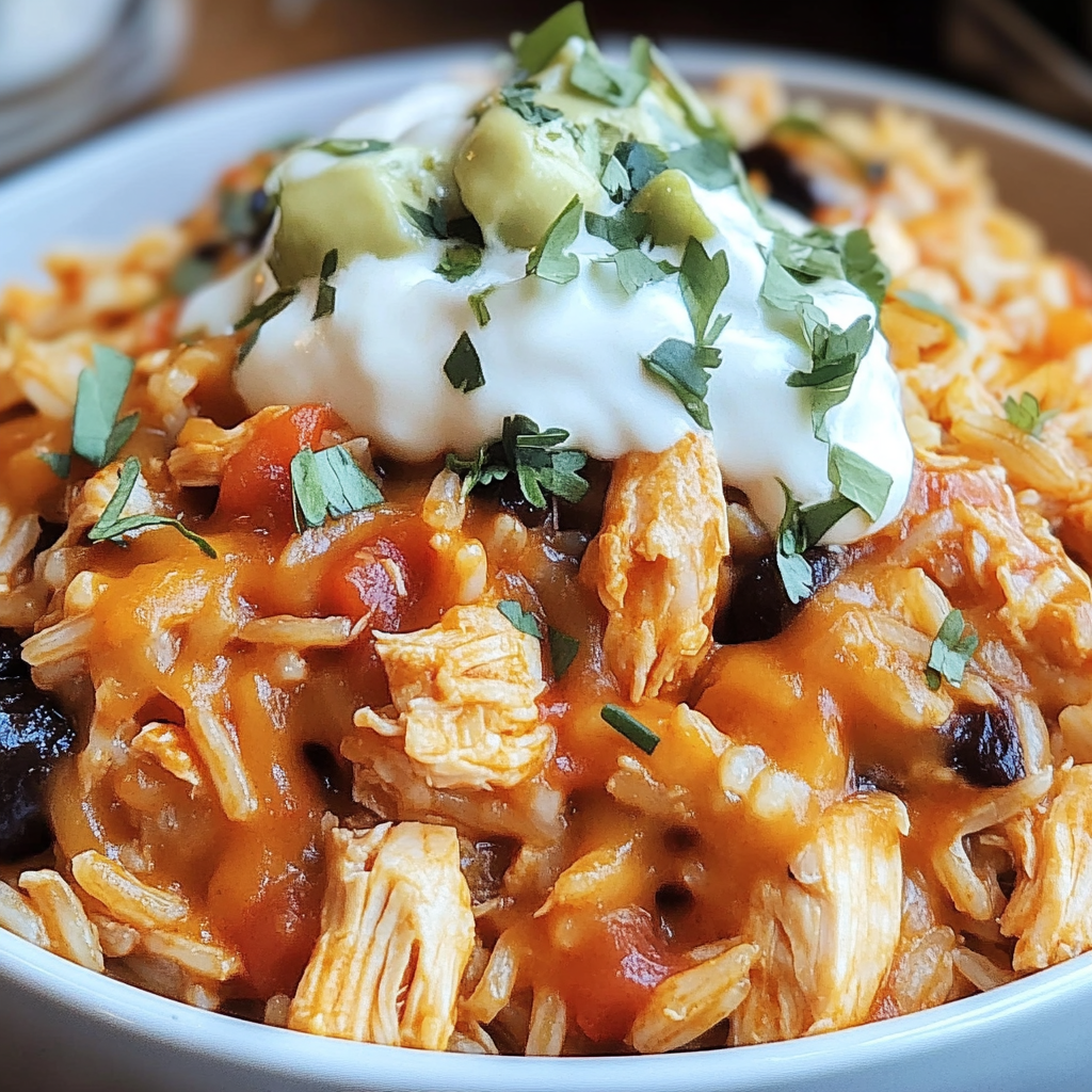 Recipe preparation for Crock Pot Chicken and Rice Burrito Bowl
