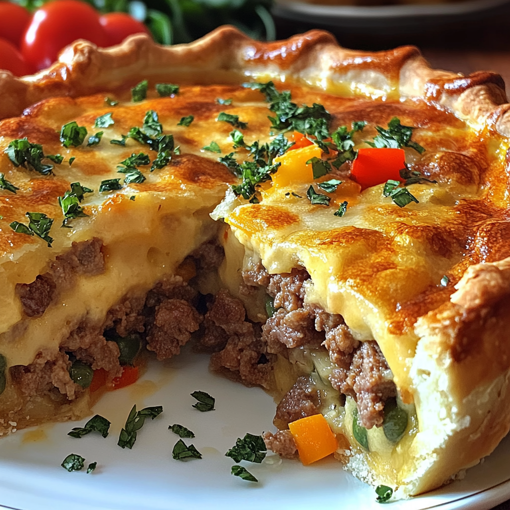 Recipe preparation for Monterey Sausage Pie