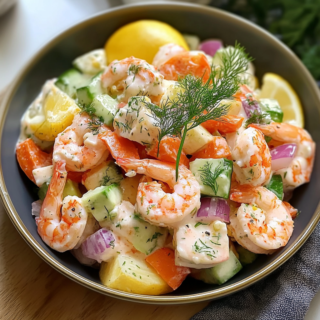 Recipe preparation for Seafood Salad