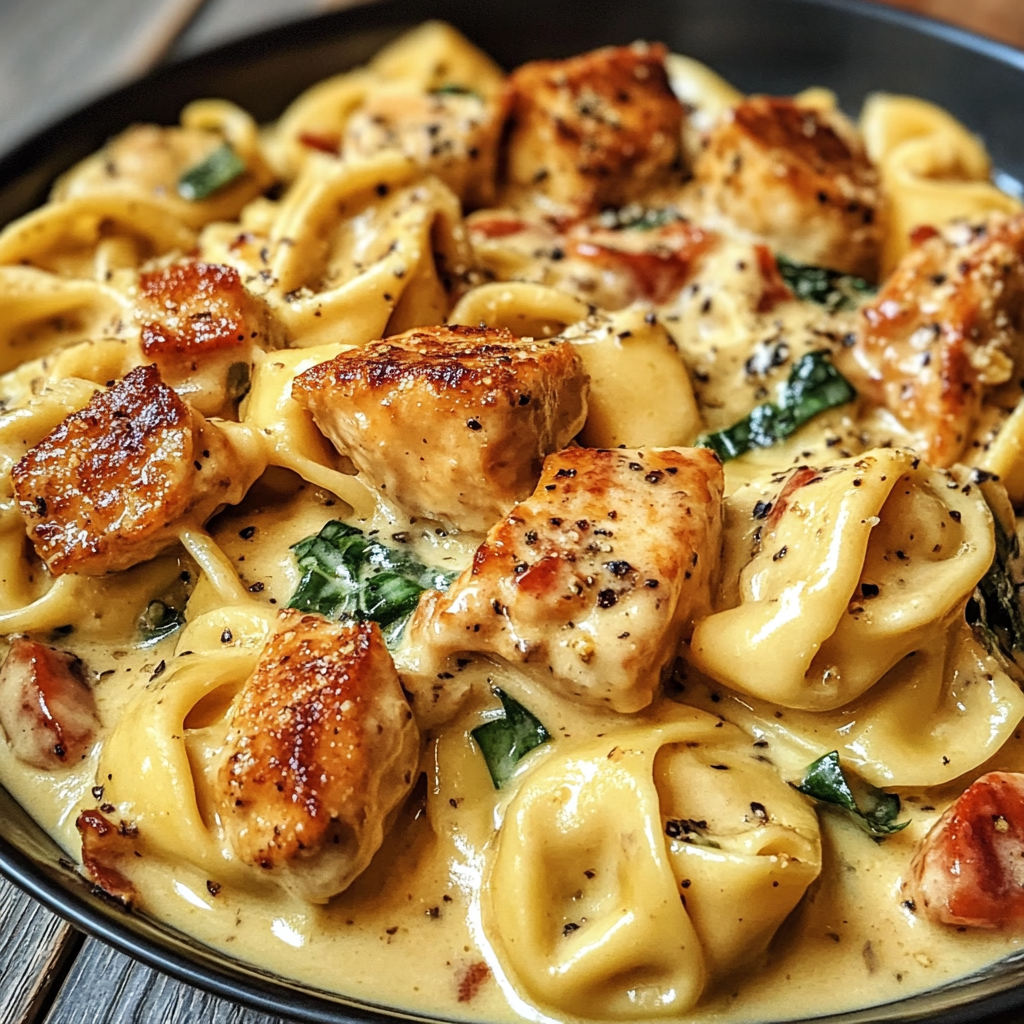 Recipe preparation for Marry Me Chicken Tortellini