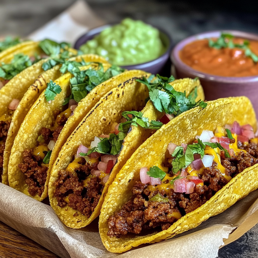 Recipe preparation for Crispy Ground Beef Tacos