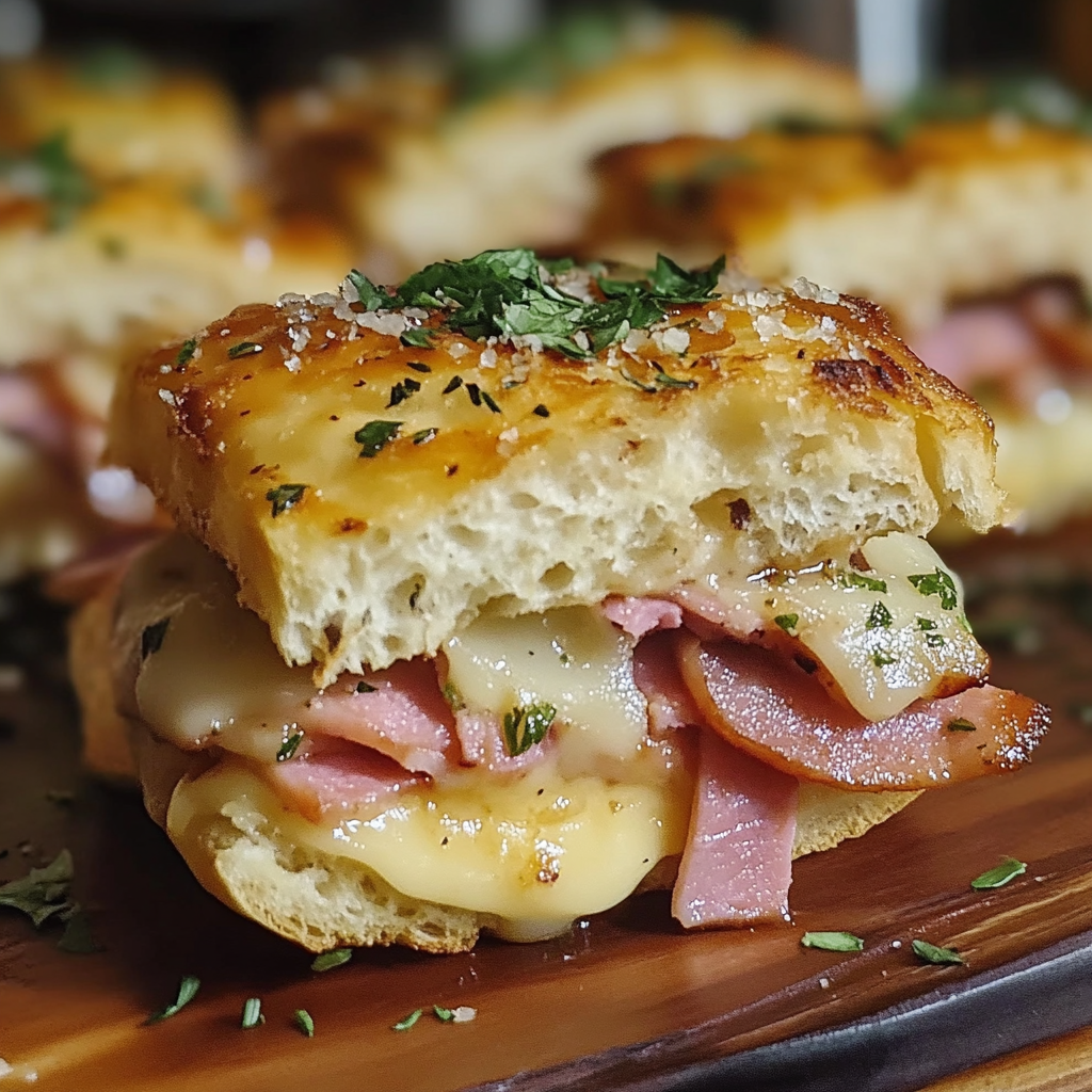 Recipe preparation for Ham and Swiss Sliders