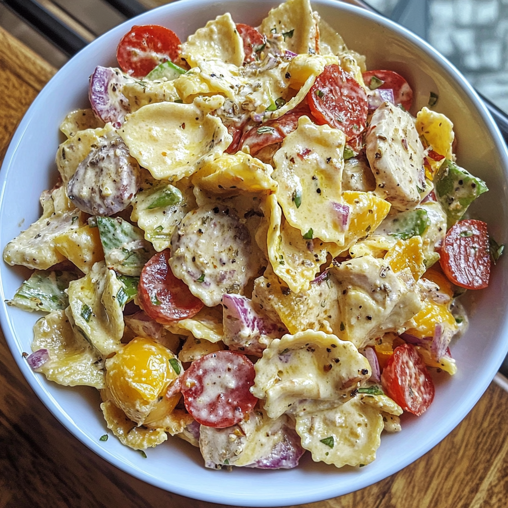 Recipe preparation for Italian Combo Pasta Salad