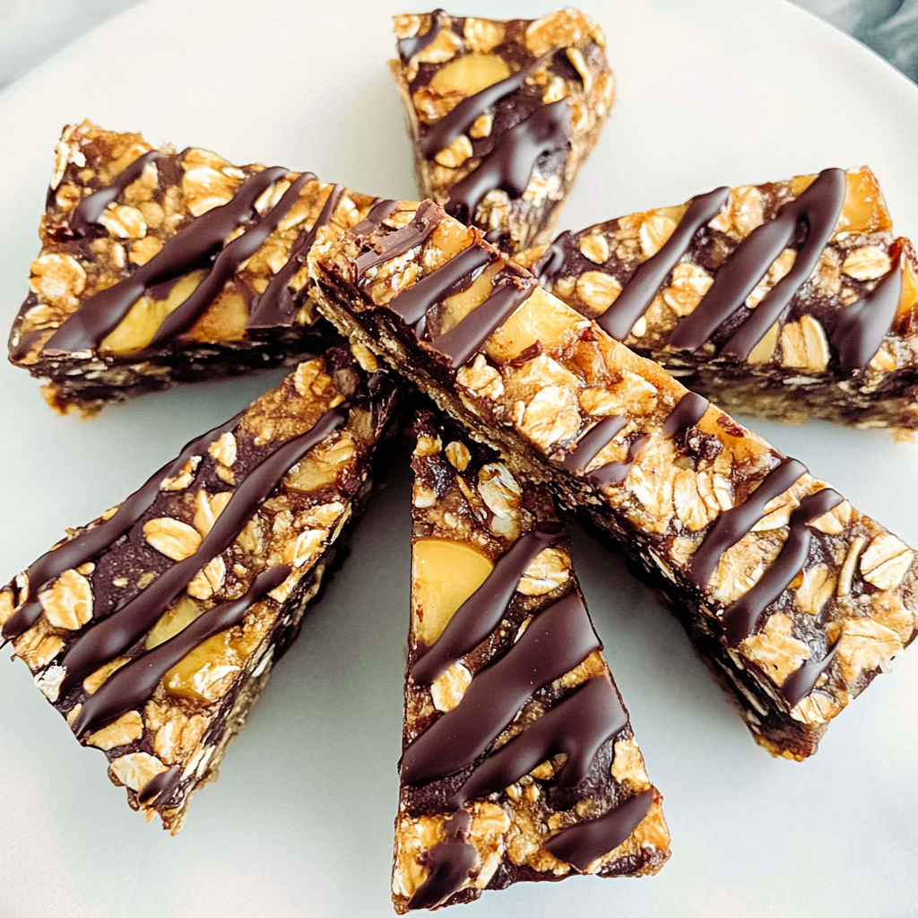 Recipe preparation for Healthy Banana Oat Chocolate Bars
