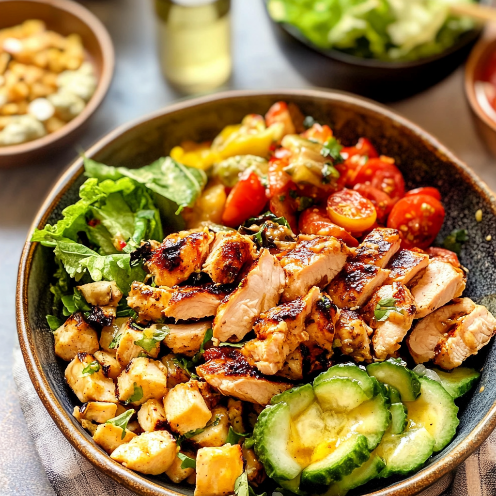 Recipe preparation for honey mustard chicken salad