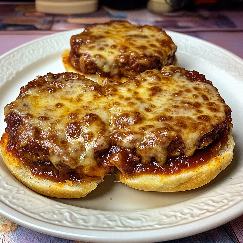 Recipe preparation for Old School Pizza Burgers
