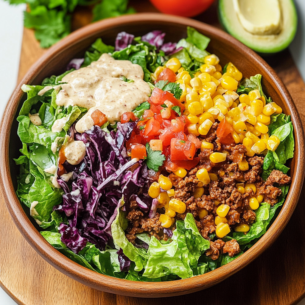 Recipe preparation for Corn Taco Salad