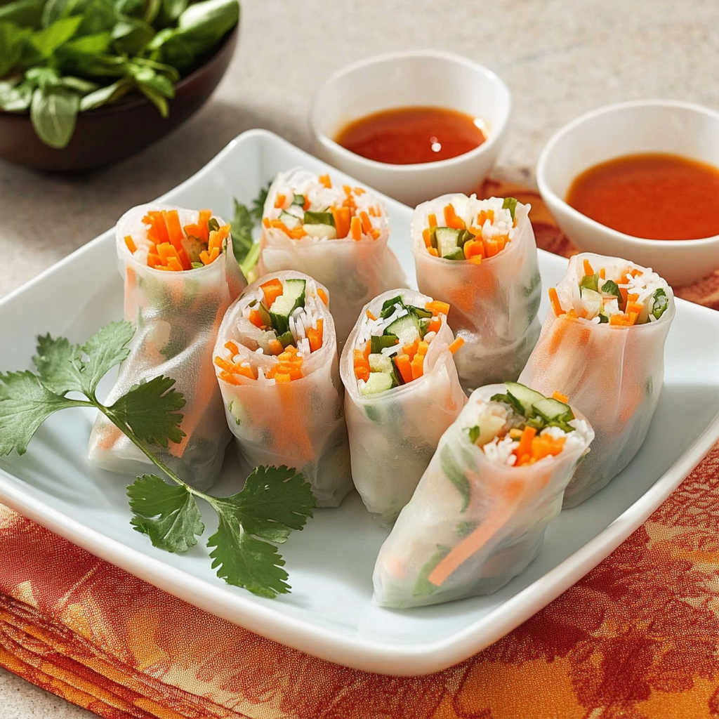 Recipe preparation for turkey spring rolls
