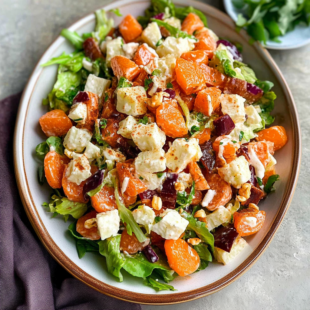Recipe preparation for Orange Potato Salad