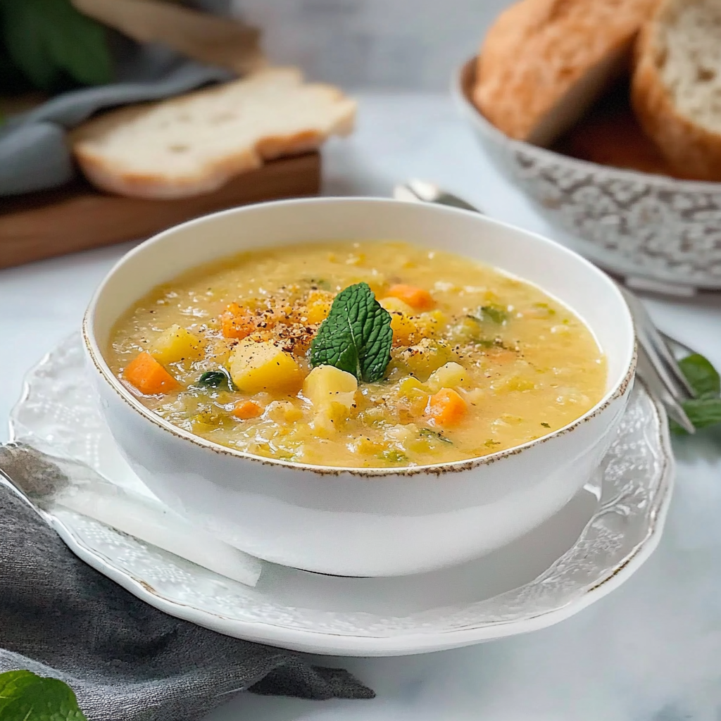 Recipe preparation for Quinoa Potato Soup