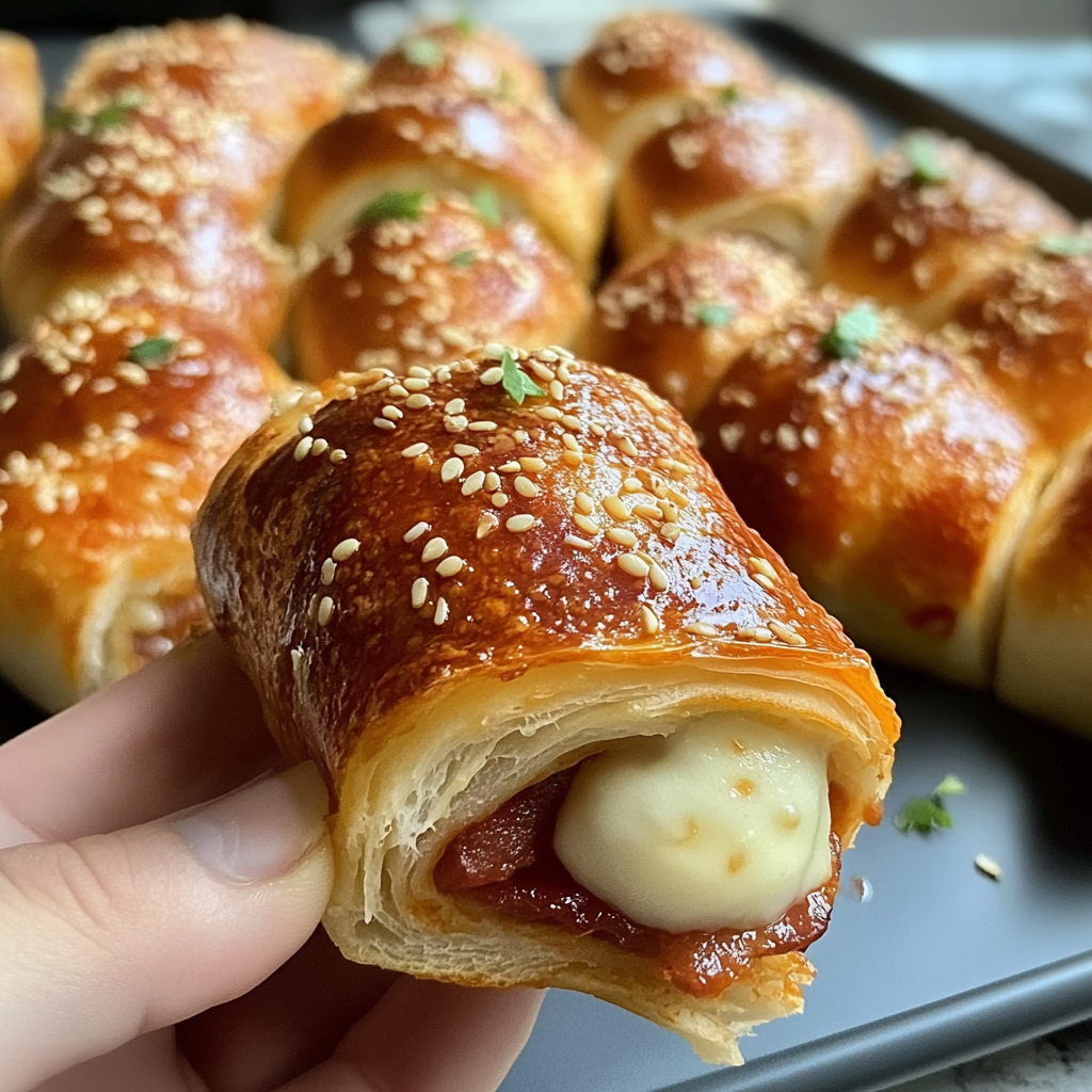 Recipe preparation for Savory Pepperoni Rolls