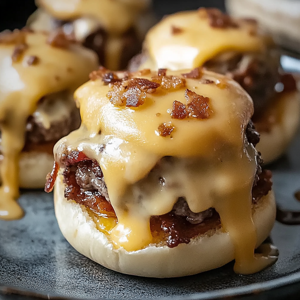 Recipe preparation for Savory Bacon Cheeseburger Bombs