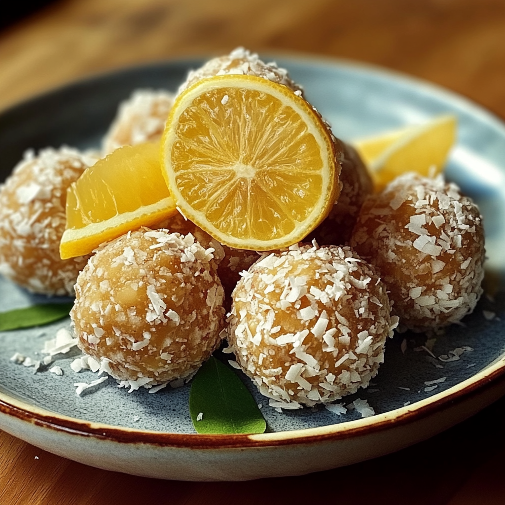 Recipe preparation for Lemon Coconut Protein Power Balls