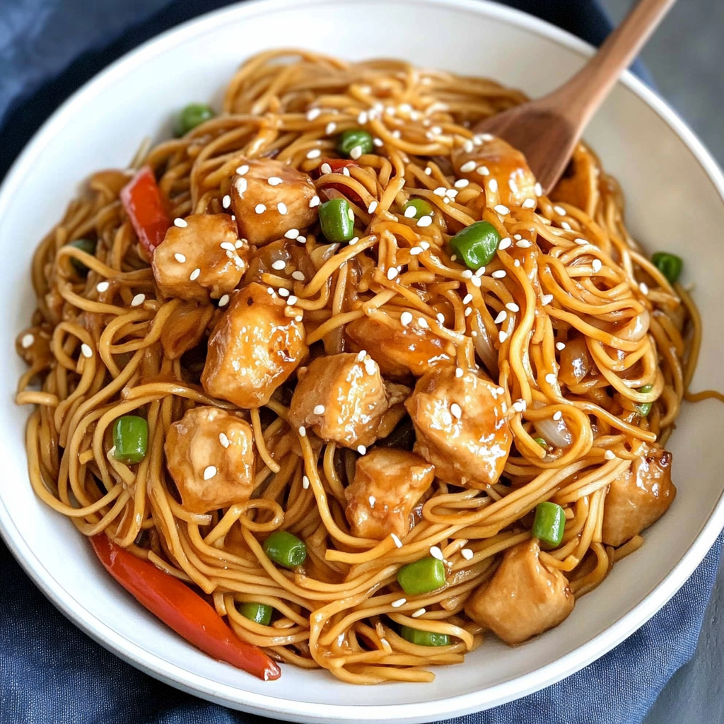 Recipe preparation for One Pan Chicken Noodles