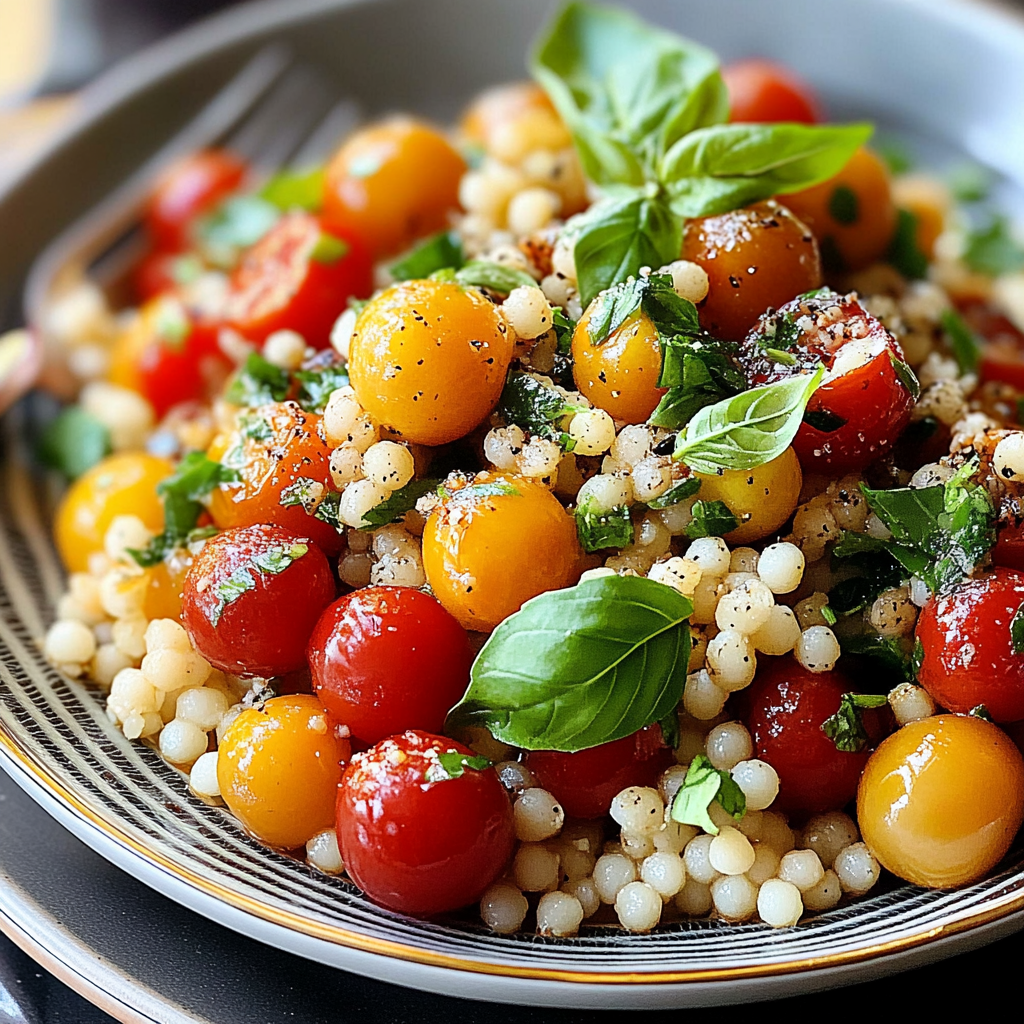 Recipe preparation for Cherry Tomato Couscous Dish