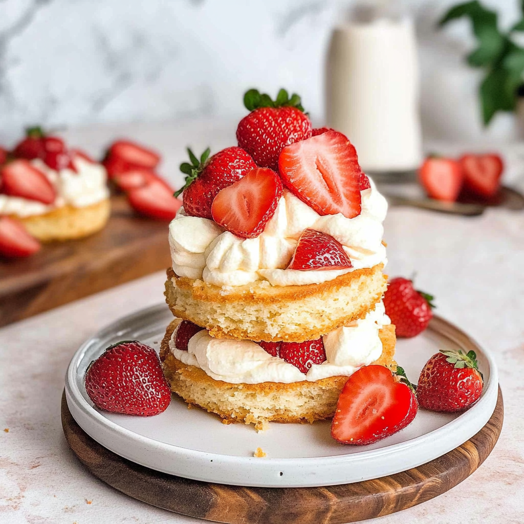 Recipe preparation for Classic Strawberry Shortcake
