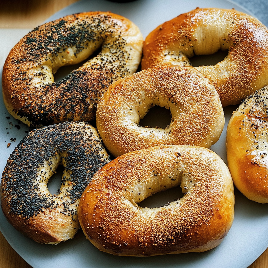 Recipe preparation for Pan-Seared Bagels