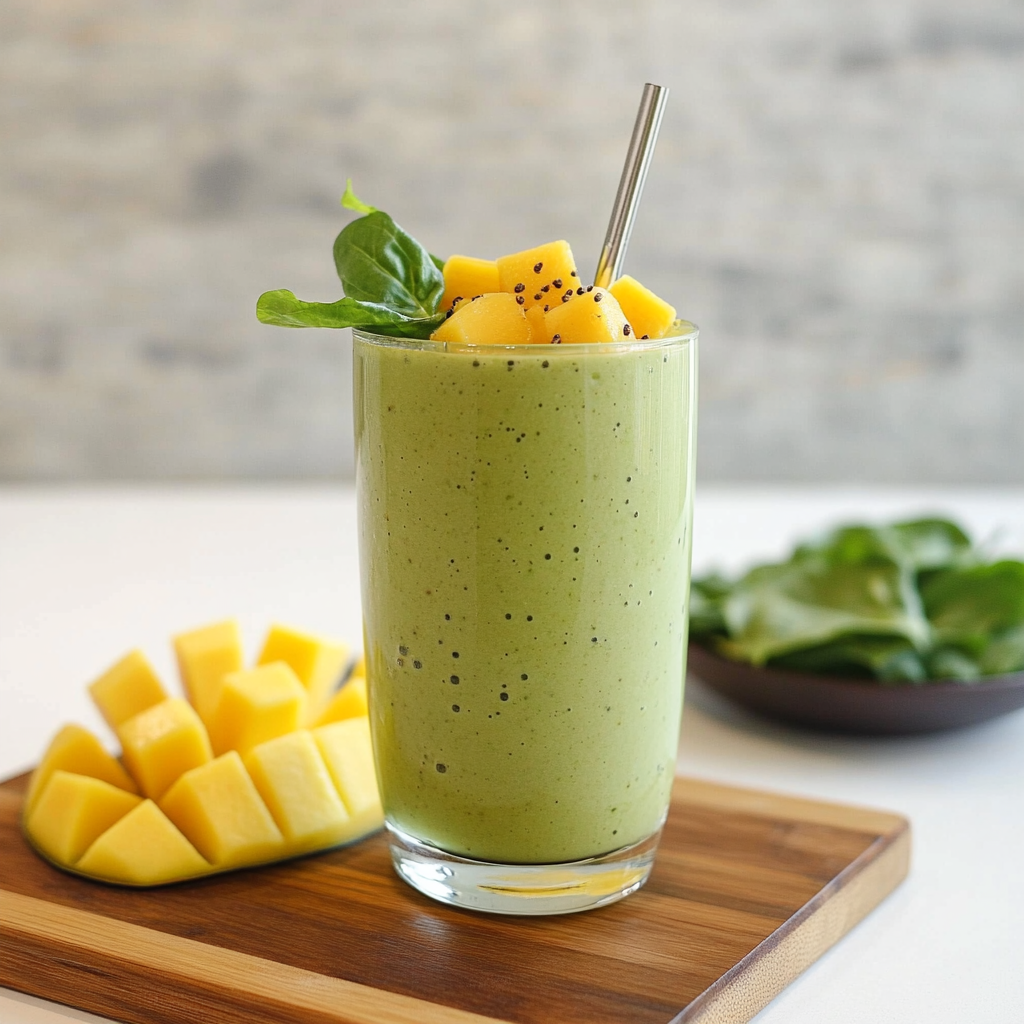 Recipe preparation for Protein-Packed Mango Avocado Smoothie