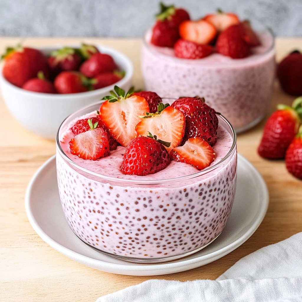 Recipe preparation for Strawberry Chia Greek Yogurt