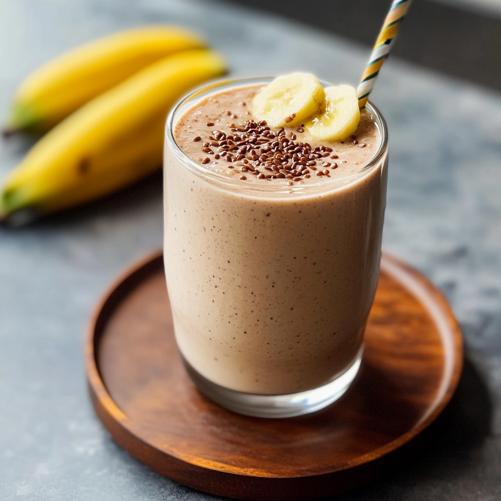 Recipe preparation for Protein-Packed Flaxseed Smoothie