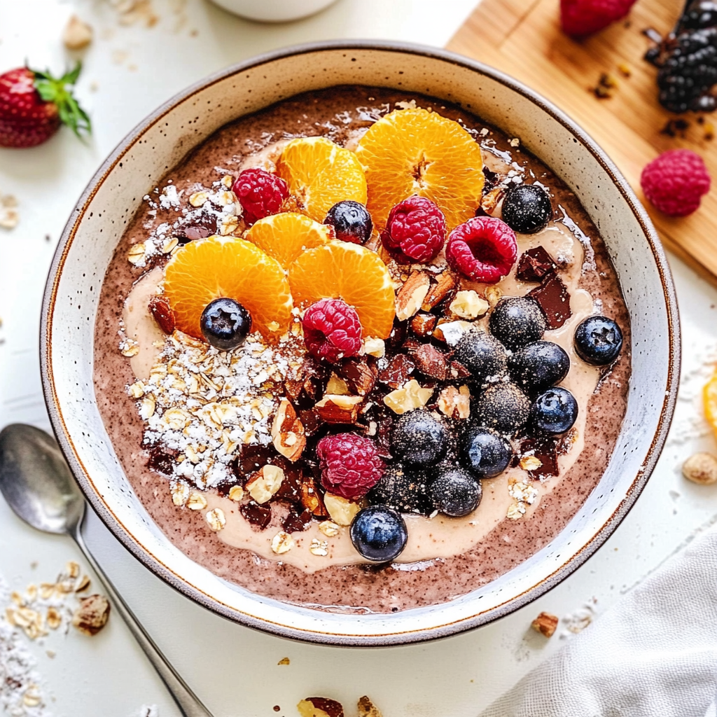 Recipe preparation for Chocolate Orange Porridge
