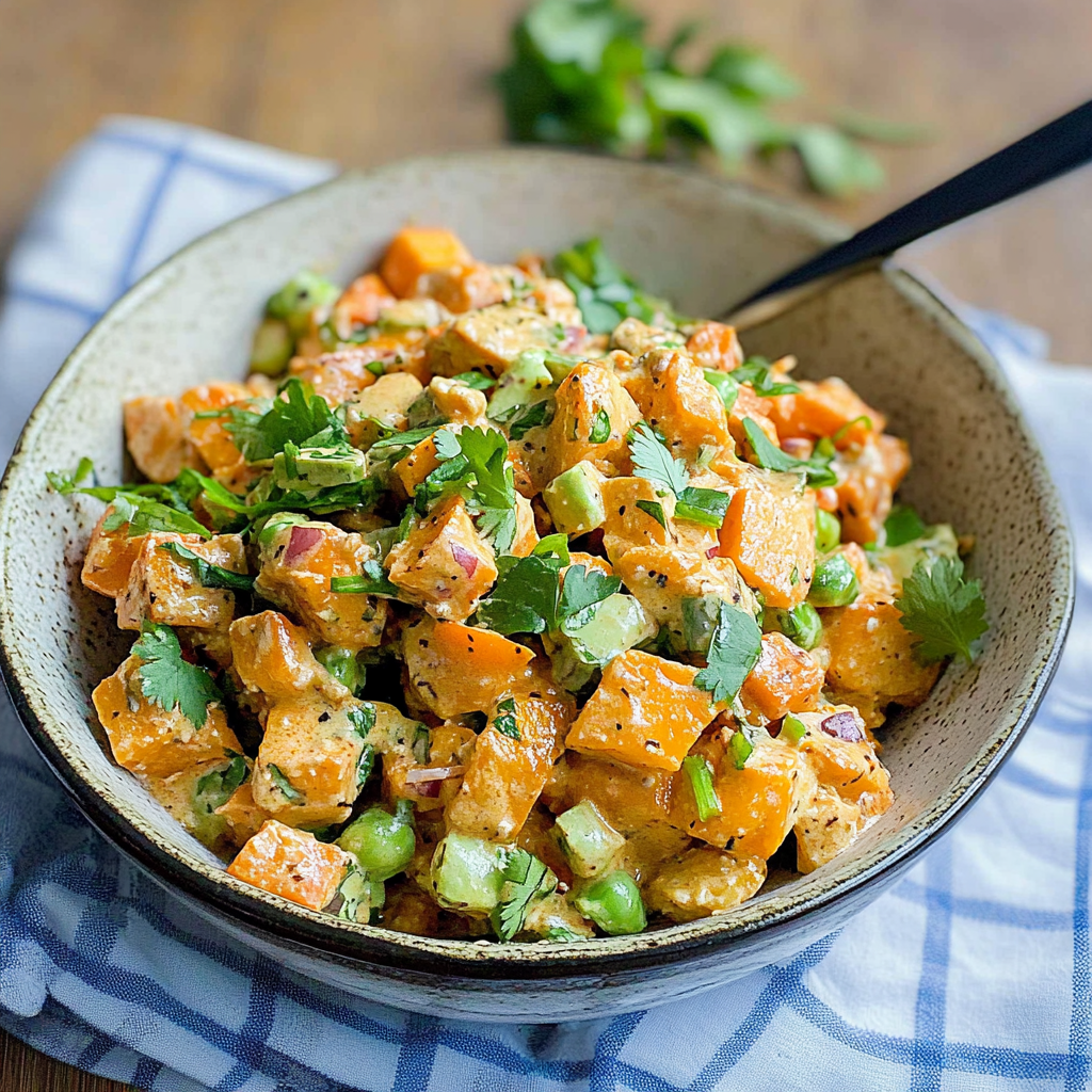 Recipe preparation for Sweet Potato Salad