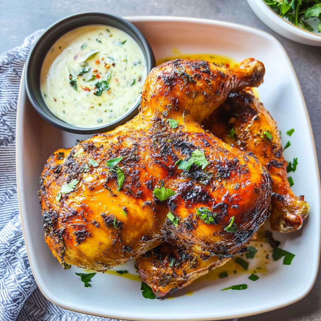 Recipe preparation for Yogurt Roast Chicken