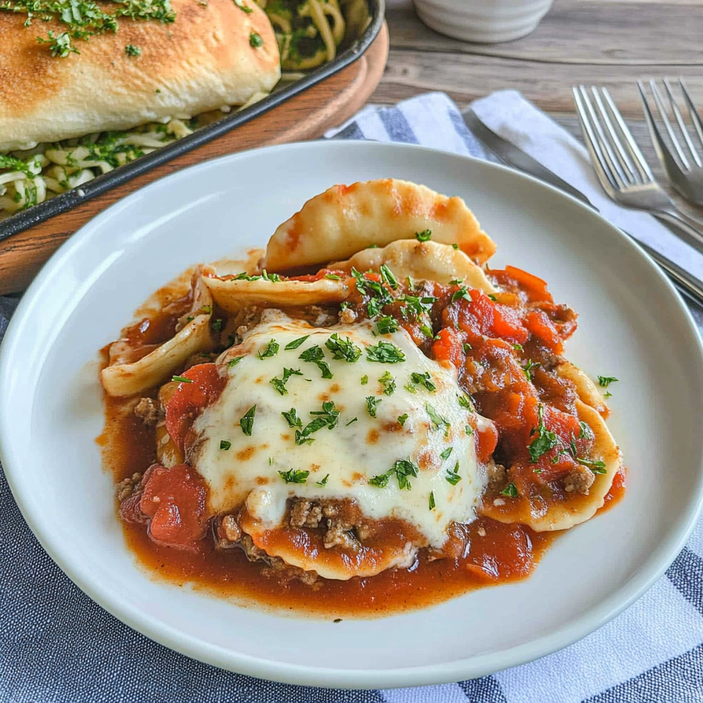 Recipe preparation for Slow Cooked Ravioli