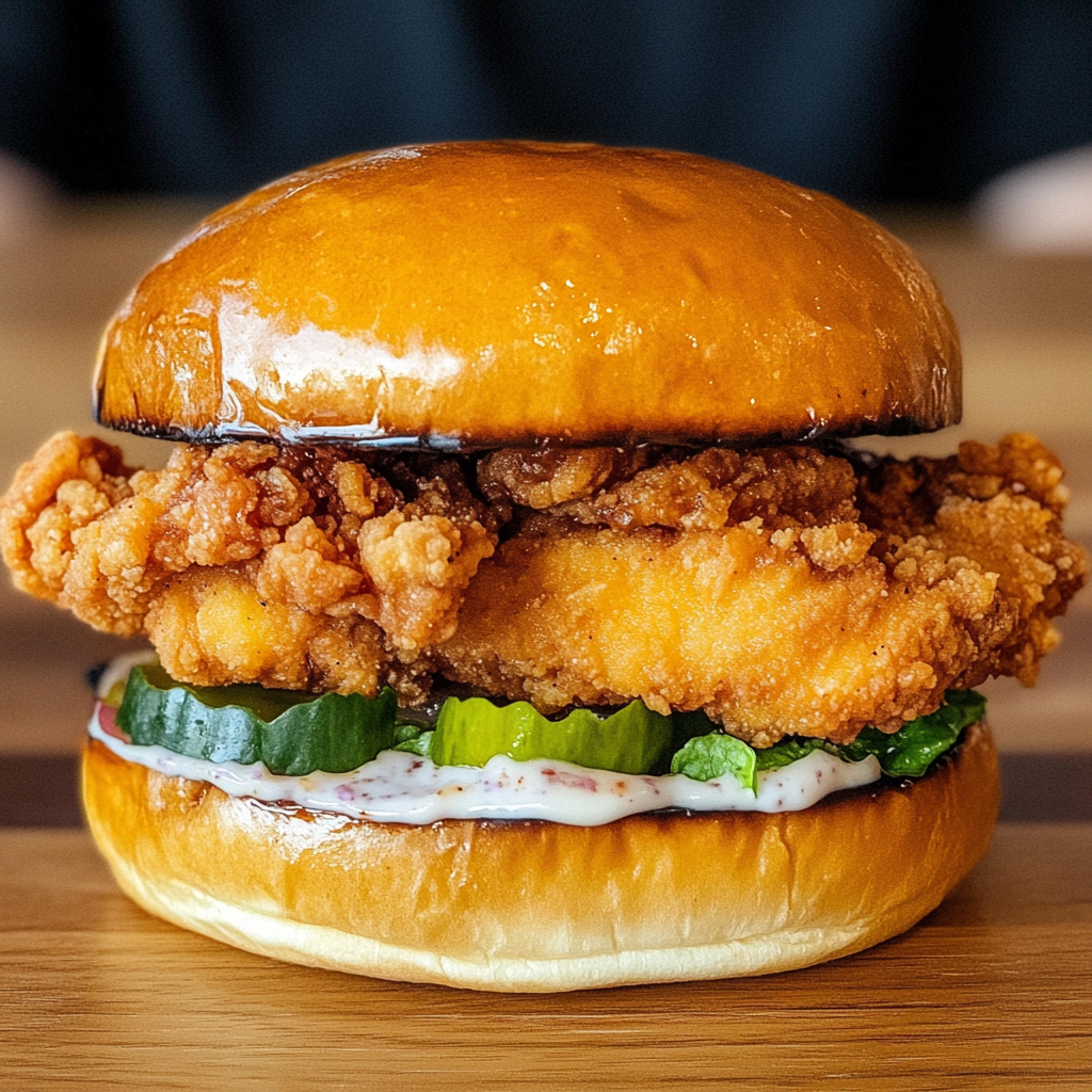 Recipe preparation for Chicken Sandwich