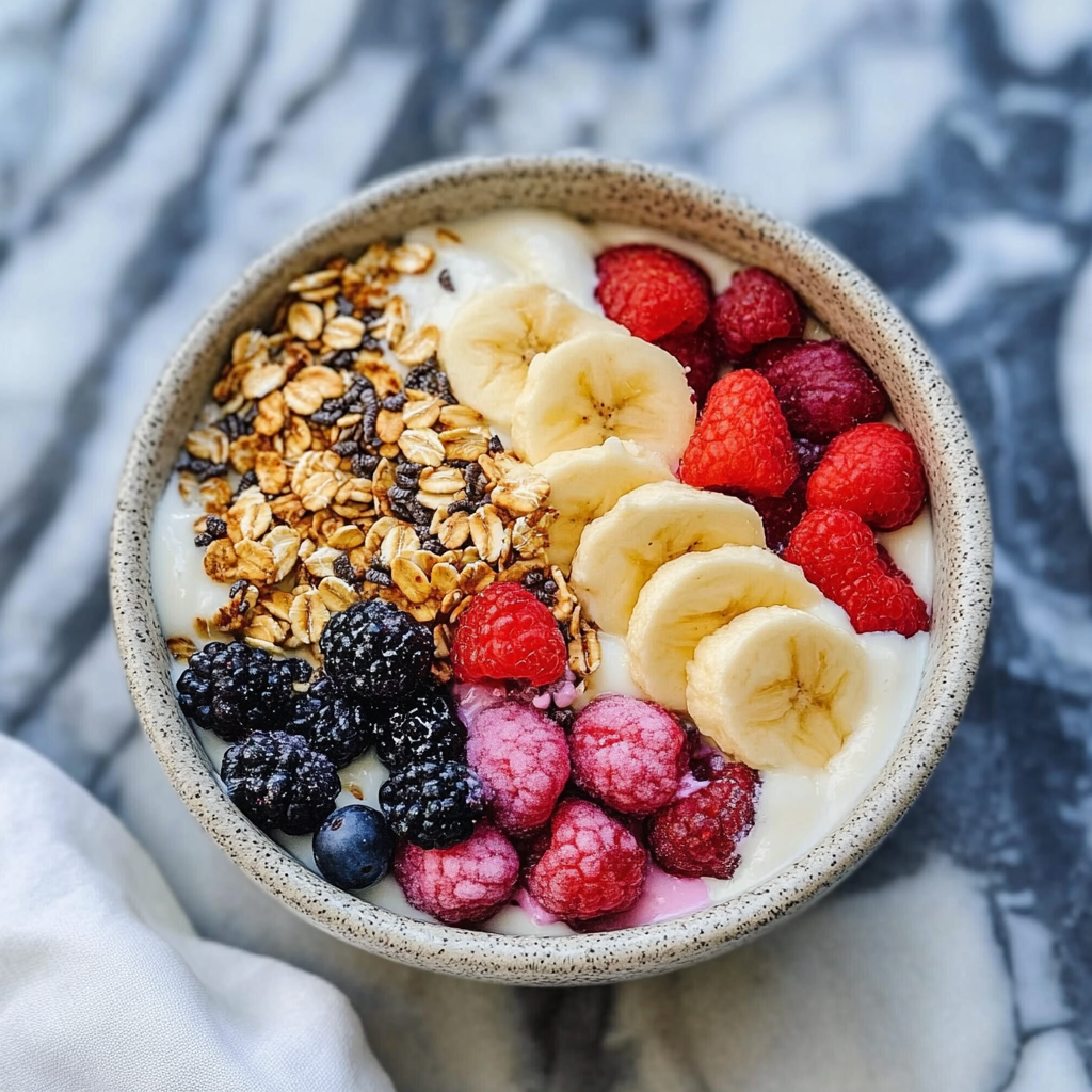 Recipe preparation for Protein Yogurt Bowl