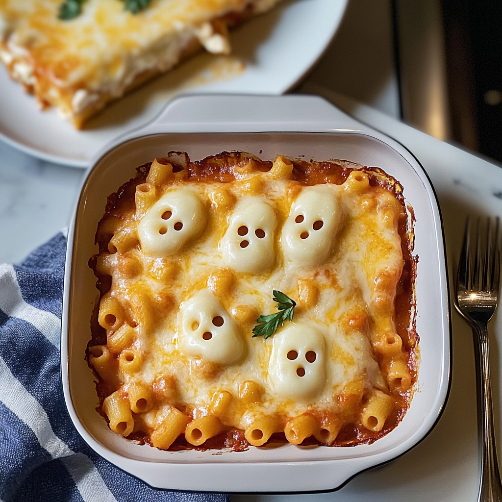 Recipe preparation for Ghoul-gheroni And Cheese That’ll Haunt Your Tastebuds