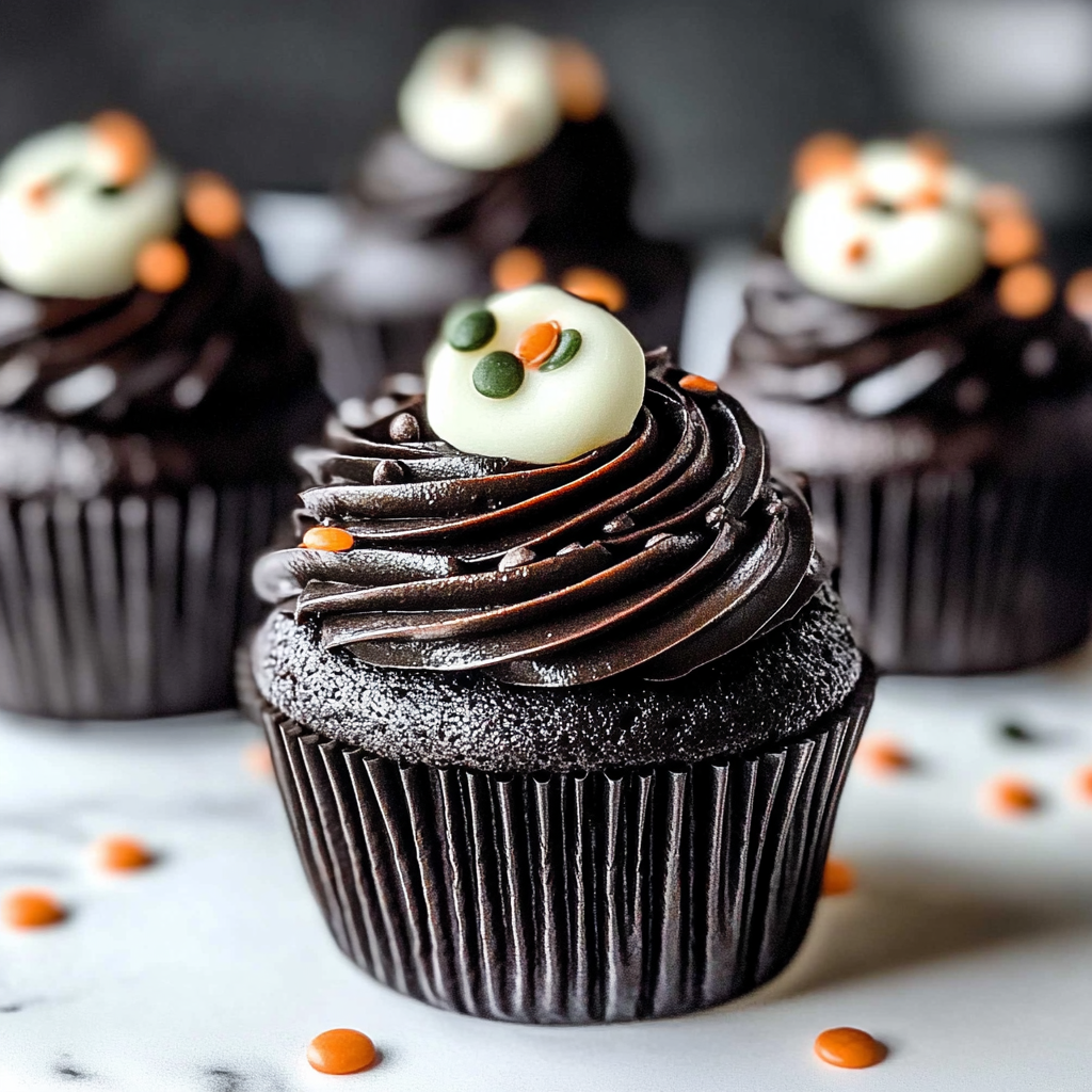 Recipe preparation for Moist Black Velvet Cupcakes for Halloween - Alpine Ella