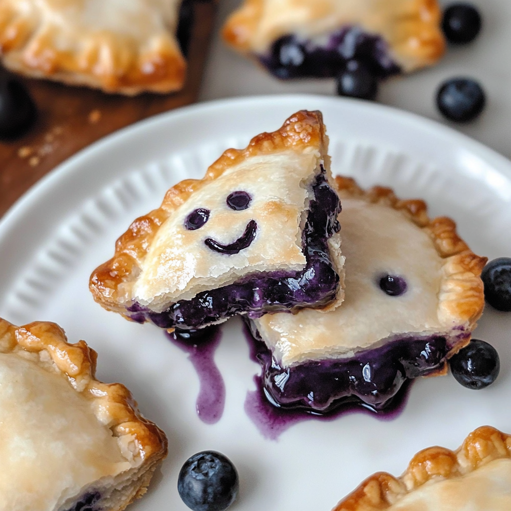 Recipe preparation for Vegan Blueberry Ghost Hand Pies