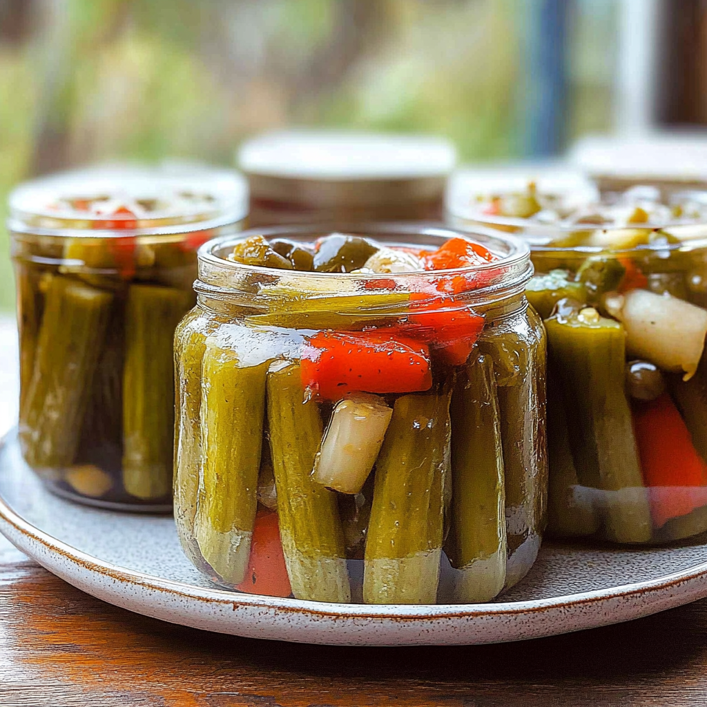 Recipe preparation for Pickled Okra