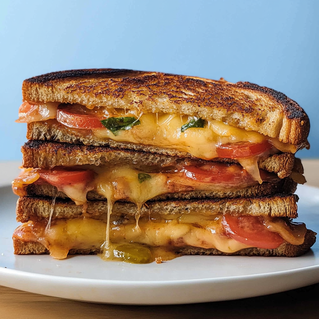 Recipe preparation for The Ultimate Grilled Cheese Sandwich