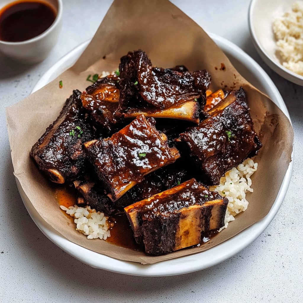 Recipe preparation for Easy Beef Short Ribs in a Crock Pot