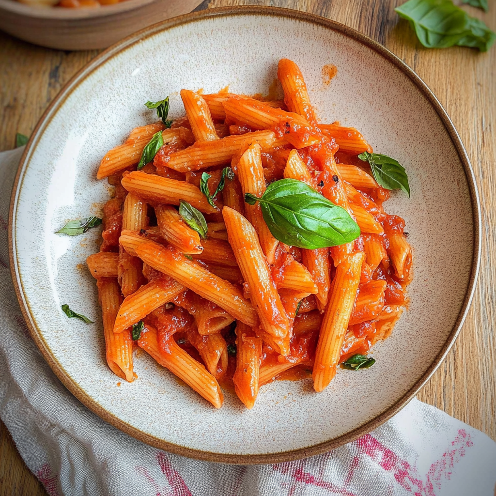 Recipe preparation for Quick Tomato Basil Pasta