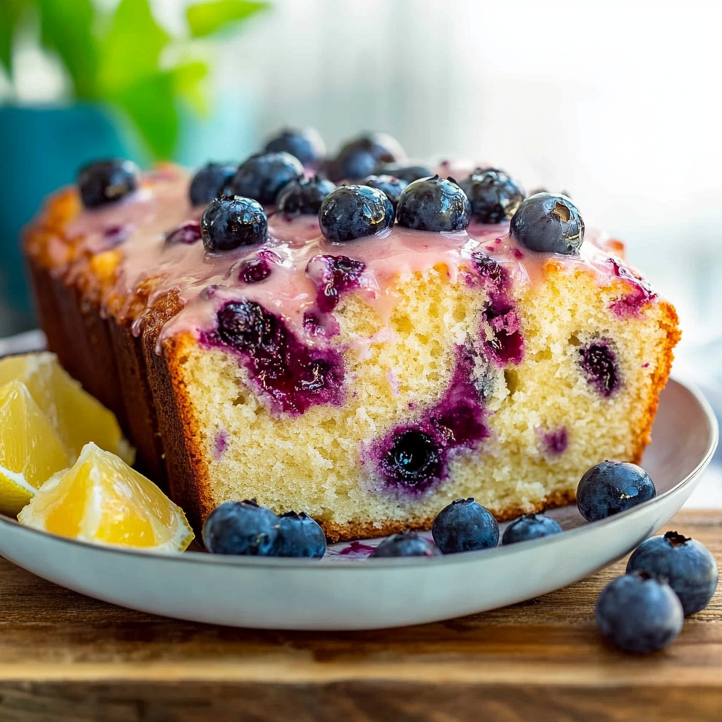 Recipe preparation for Lemon Blueberry Yogurt Loaf